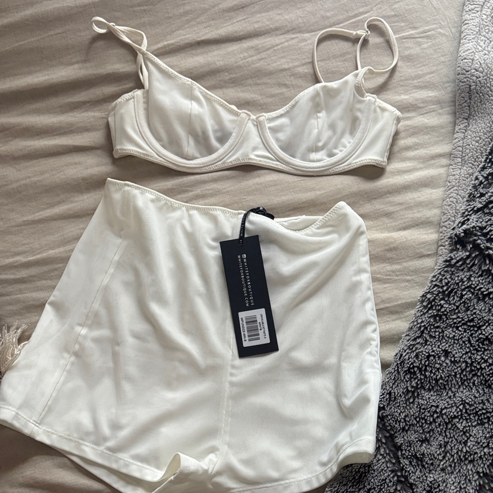 WHITEFOX mesh White Women's Set